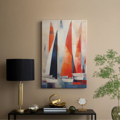 NAUTICAL Series CD XXXIV - Toile tendue avec châssis de qualité supérieure - Prêt à être accroché