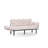 Modern 3-Seat Sofa Bed, Cream Polyester Fabric, 72.8 x 33.5 x 33.5 inches | 100% Metal Frame & Plastic Legs, 5-Level Adjustable Arms | Comfortable 24 DNS Foam Seat & Back, Max Weight Capacity: 661 lbs | Stylish & Functional for Living Room-535621510