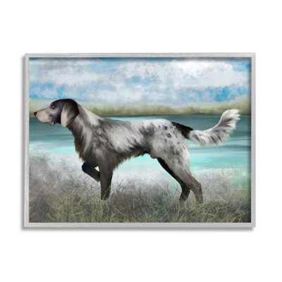 " Pointer Dog Lakeside Nature " by Elizabeth Medley