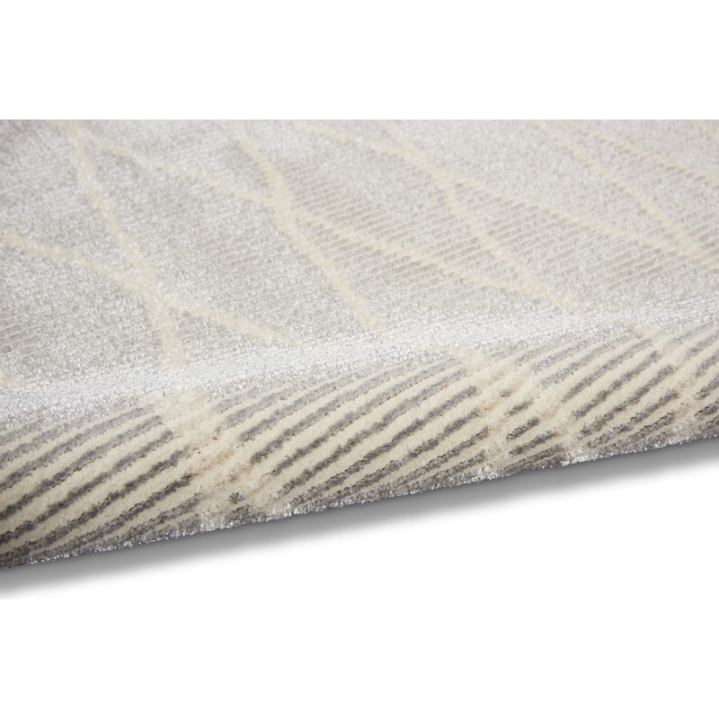 Tapis gris zone géométrique Pacific, Rectangle 7 pi 10 po x 9 pi 10 po