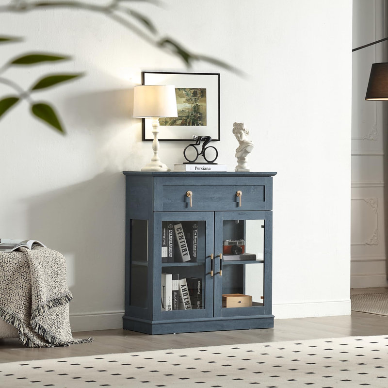 Small Accent 31.5''Buffet Cabinet, Decent Blue
