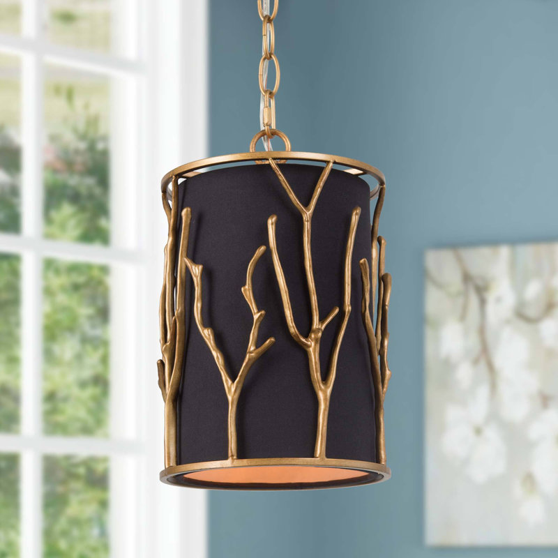 Luminaire suspendu cylindrique unique à 1 lumière Elvida