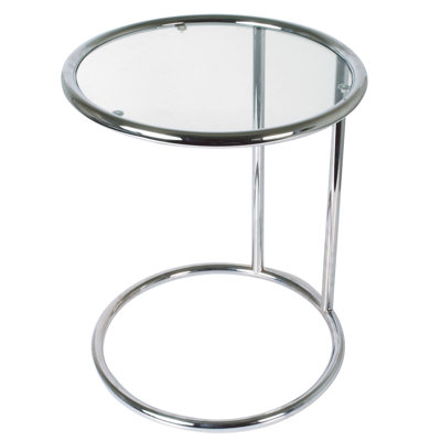 Glass Top C Table End Table