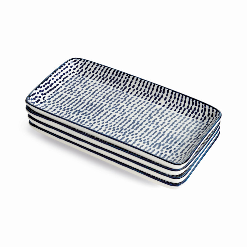Ensemble de 4 plateaux mouchetés Halstad