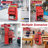 8-Drawer Tool Chest with Wheels，2-In-1 Detachable Metal Toolbox Storage Cabinet Organizer（Red）-387632467