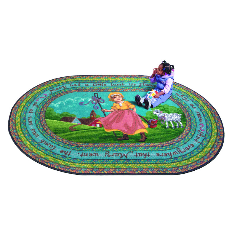 Tapis en agneau Just for Kids Marys, Ovale 3 pi 10 po x 5 pi 4 po