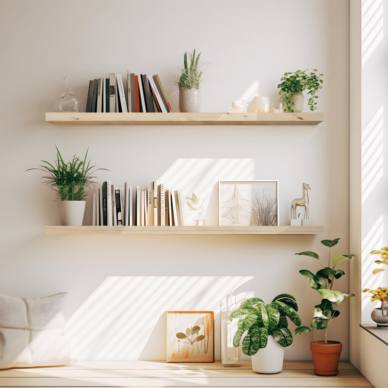Heidegret Floating Shelf, No Stain