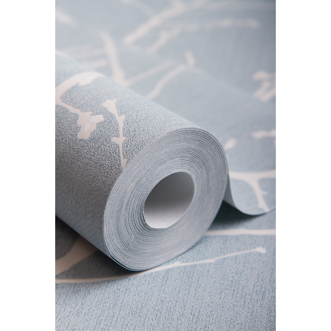 Edmore Floral Roll Birch Lane™ Color: Duck Egg