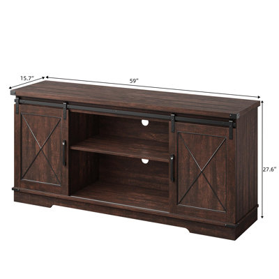 Farmhouse TV Stand For 65 Inch TV, Entertainment Center With Storage by August Grove