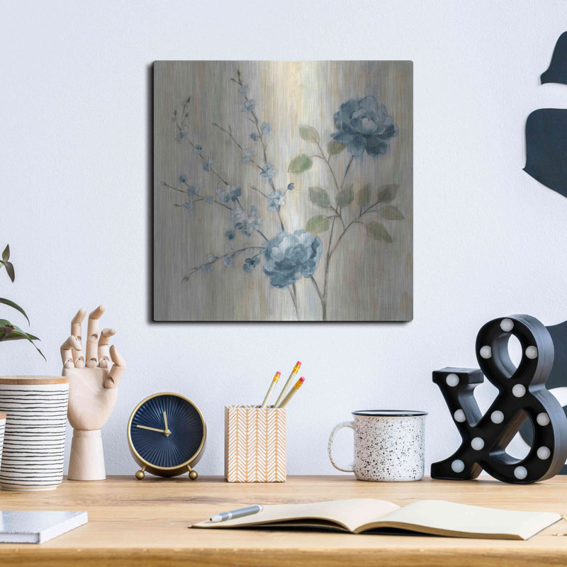 «Contemporary Chinoiserie Blue» par Silvia Vassileva, H 12 po x l 12 po