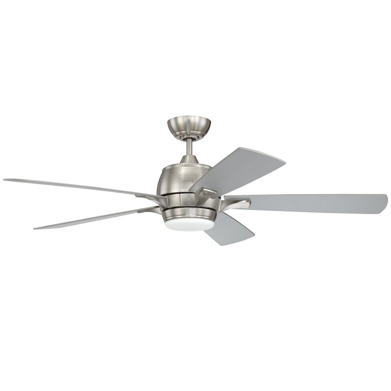 Stellar 52'' Ceiling Fan with LED Lights, Brushed Polished Nickel