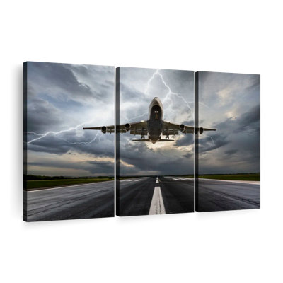 "Tempête de piste d'avion" sur toile