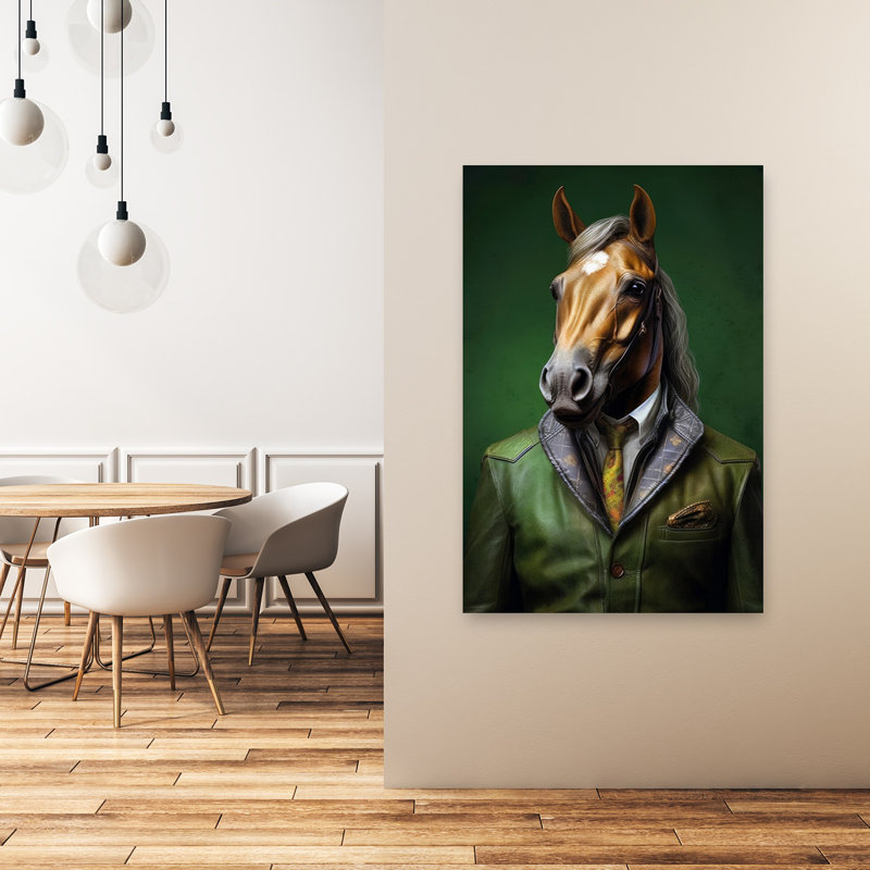 Dapper Horse Gentleman Elegant, 48" H x 32" W