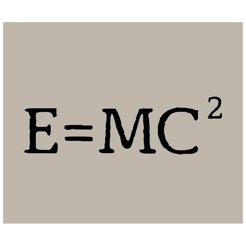 Adhésif décoratif E = MC2 Science Theory, 7 po x 22 po