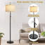 Lampe sur pied en marbre moderne de 64 po Vondell à hauteur réglable avec interrupteur à chaîne-806105414