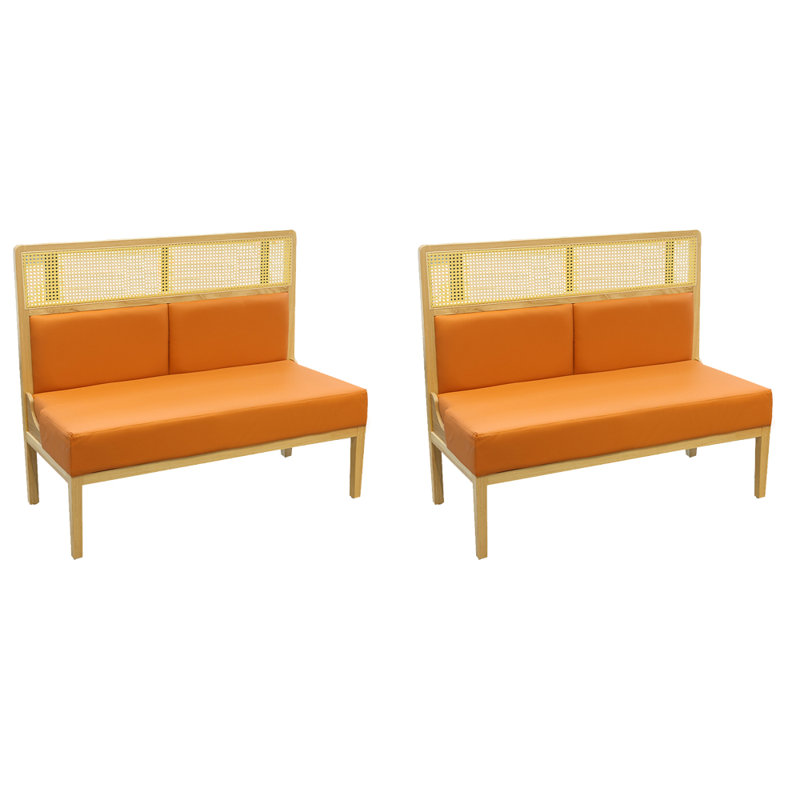 Banc rembourré en similicuir élégant