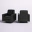 Ensemble de 2 fauteuils pivotants avec garniture cloutée Aqeeb-852128448