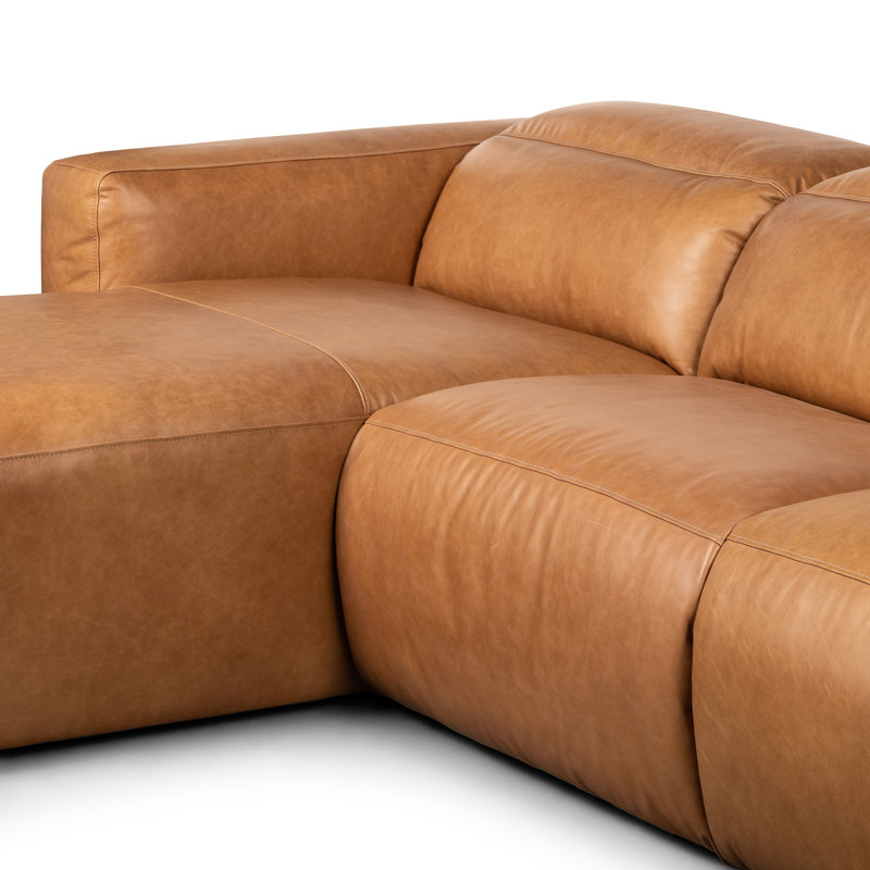 Radley Chaise Sectional, Left Hand Facing, Sonoma Butterscotch Top Grain Leather