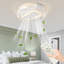 Ventilateur de plafond sans lame à DEL de 20 po avec télécommande - Plafonnier encastré moderne avec circulation d'air et luminosité réglable pour le salon, la salle à manger ou la chambre à coucher