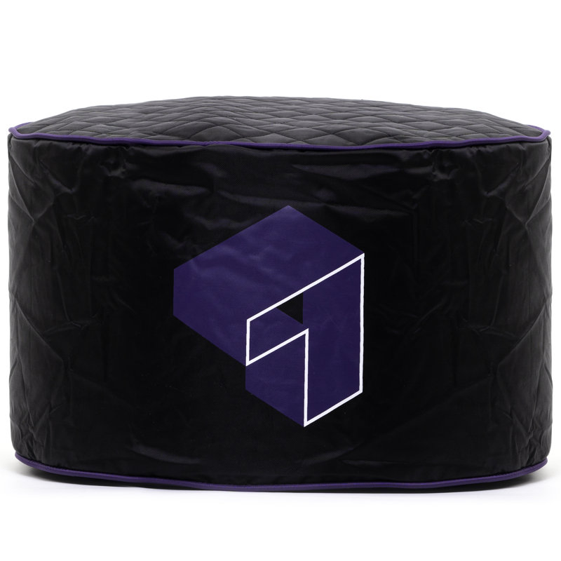 Pouf / repose-pieds Trule, Polyester mauve