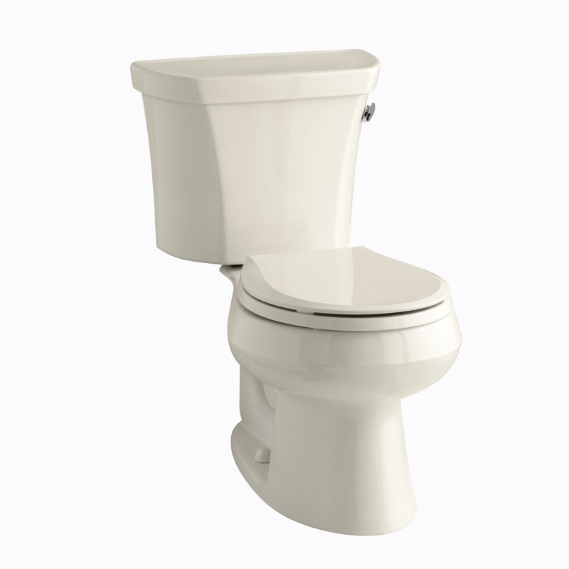 Wellworth 1.28 GPF Water Efficient Round Two-Piece Toilet (Seat Not Included), Almond