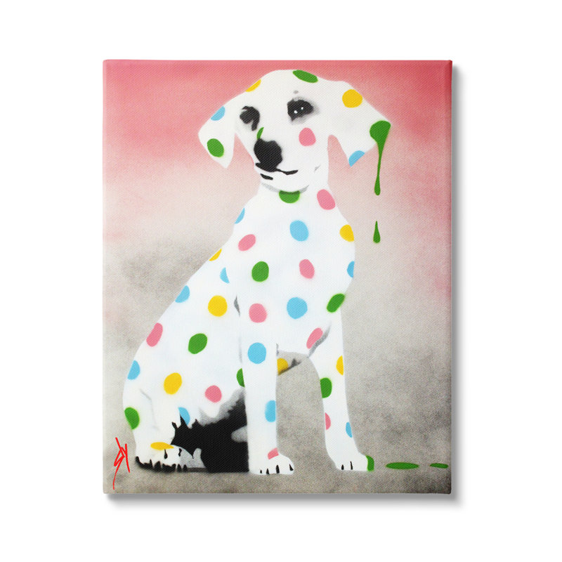 "Au-886", impression sur toile, "Dalmatian Dog" sur toile par Juan Sly, impression, H 48 po x l 36 po x P 1,5 po