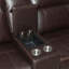 Canapé modulaire en cuir à double puissance personnalisable - Cuir fleur, repose-tête électrique, repose-pieds électrique - style transitionnel, ajustement parfait