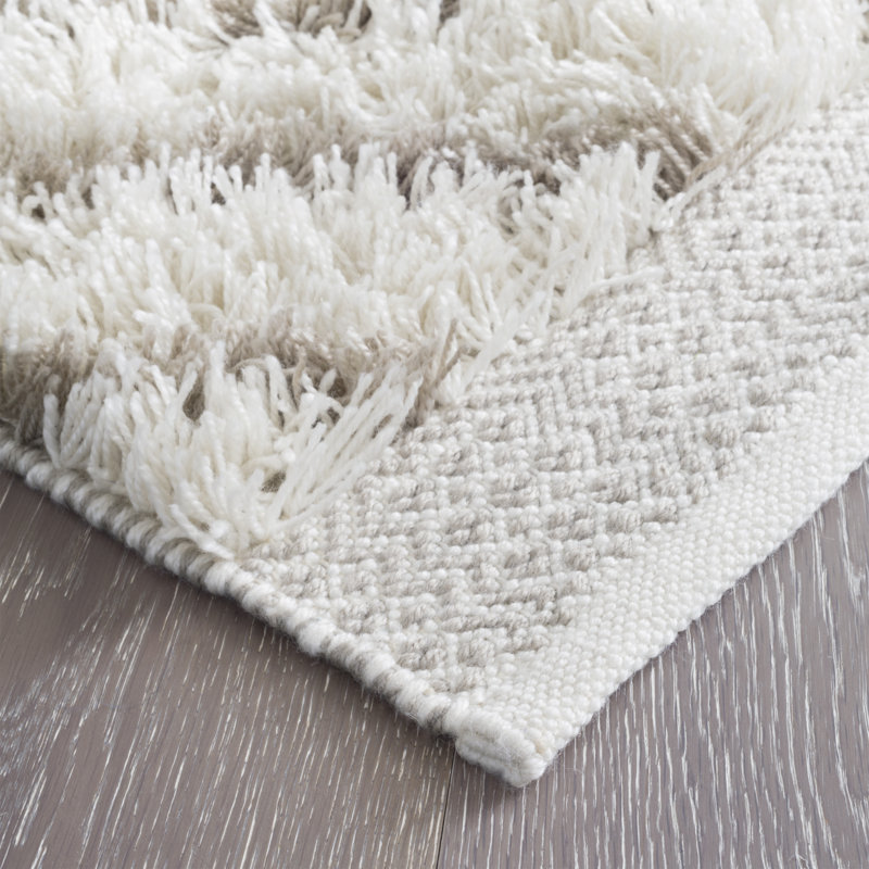 Moroccan Lines Grey Handwoven Performance Rug, Rectangle 10' x 14'