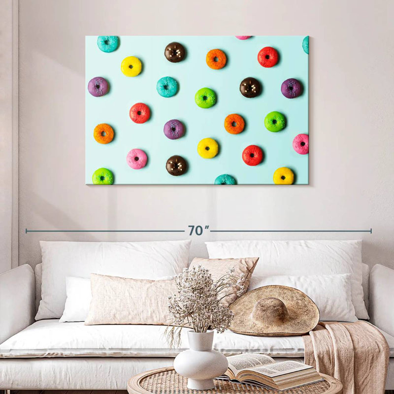 Mini beignets colorés Yarlin, H 30 po x l 45 po