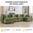 Chenille Upholstered Sectional Sofa Couch with Ottoman-1231941014-1231188924