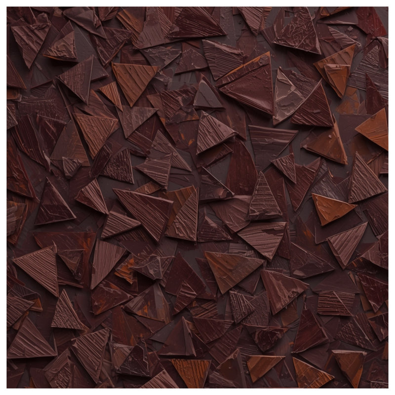 Couvertures brunes en mosaïque triangulaire, L 50 po x H 60 po