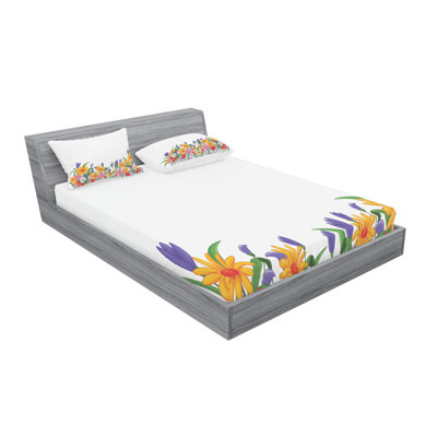 Microfiber Floral Sheet Set