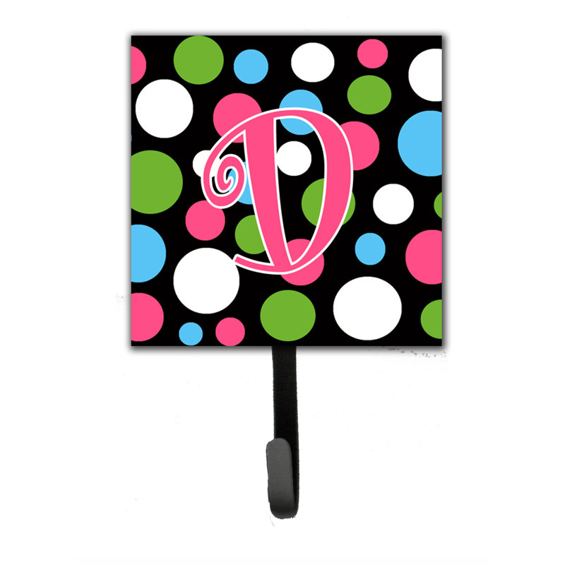 Crochet mural polkadot monogramme, D