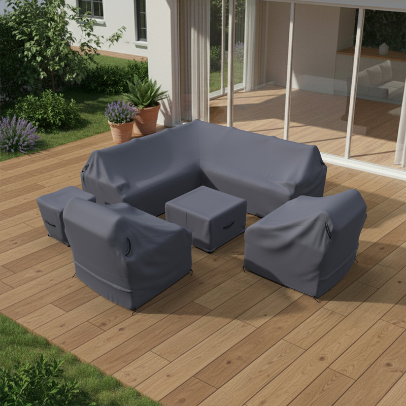 Dzion Outdoor Wicker Conversation Sets Group Seating Patio Furniture Covers