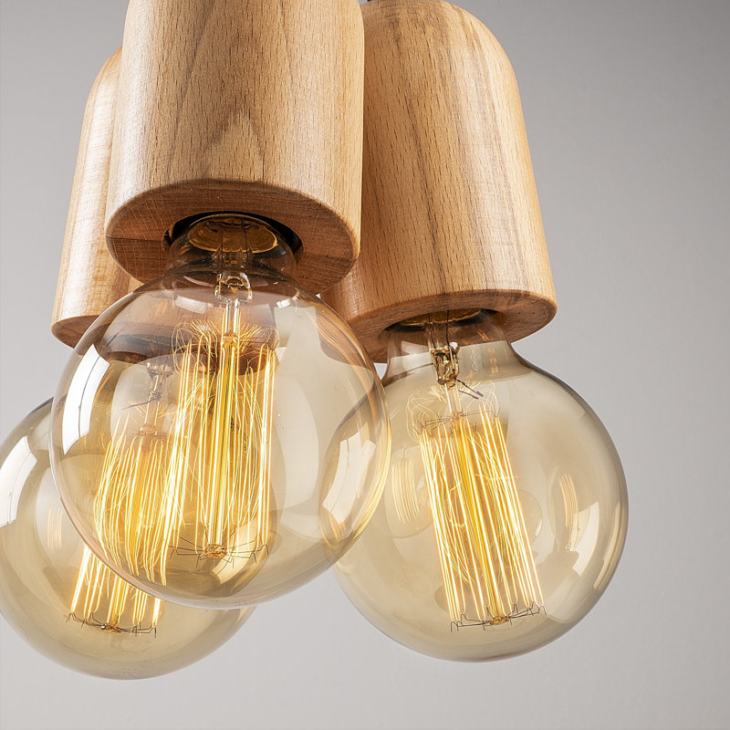 Luminaire suspendu en grappe à 3 lumières Hennen