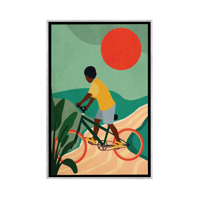 Stay Home No. 7 - impression d'art graphique, Toile avec cadre argenté, Pas de tapis, H 48 po x l 32 po x P 1,5 po