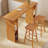 2-Person Brown Rectangular Solid Wood Bar Table Sets