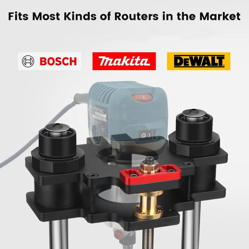 Router Lift for 69mm Wood Router with Router Plate Precision Woodworking