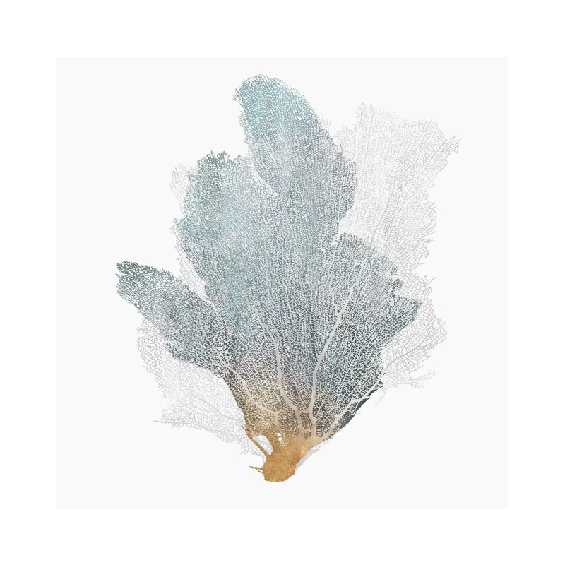 «Delicate Coral II» par Isabelle Z, reproduction d'art sur toile tendue, H 12 po x l 12 po x P 0,75 po