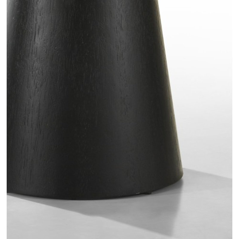 Table basse ronde noire l 29 po avec base piédestal Jasper