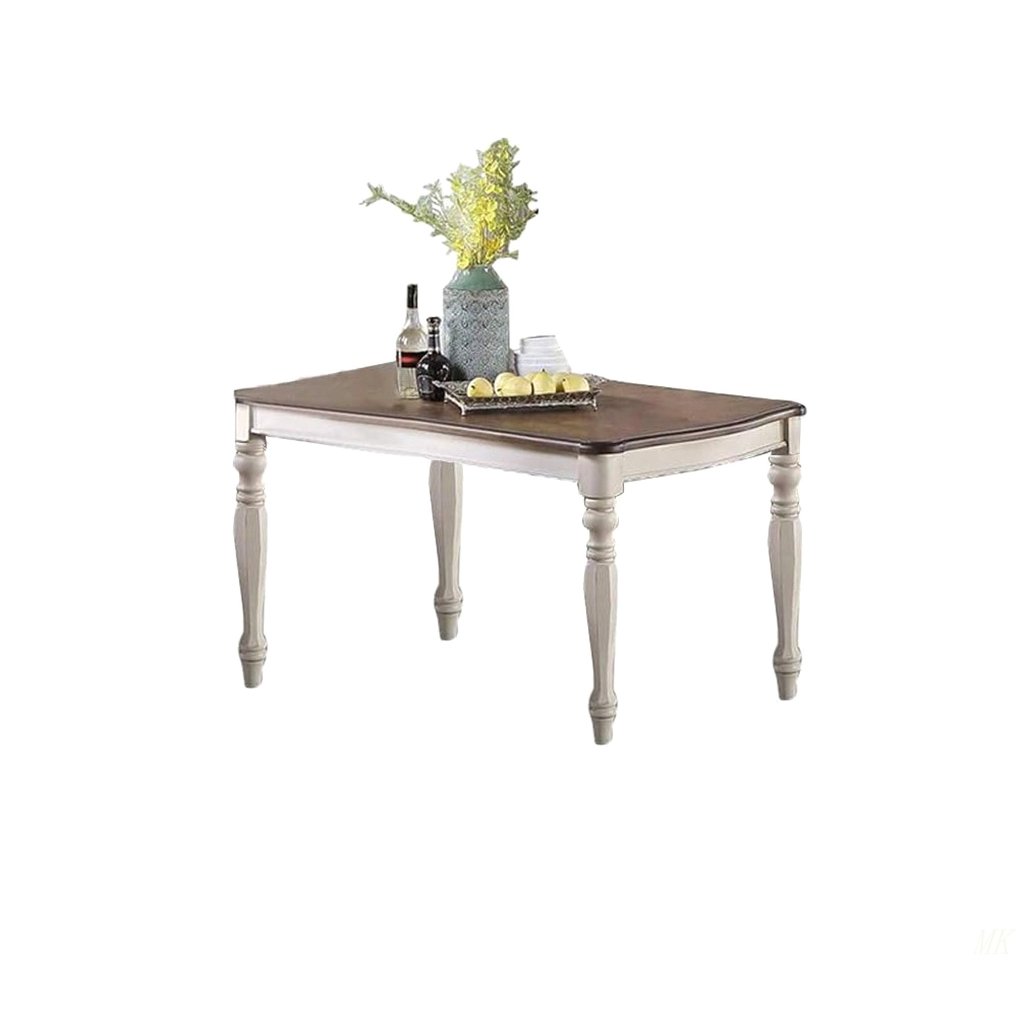 August Grove® Transitional Style 1Pc Dining Table W Oak Top Rectangle ...