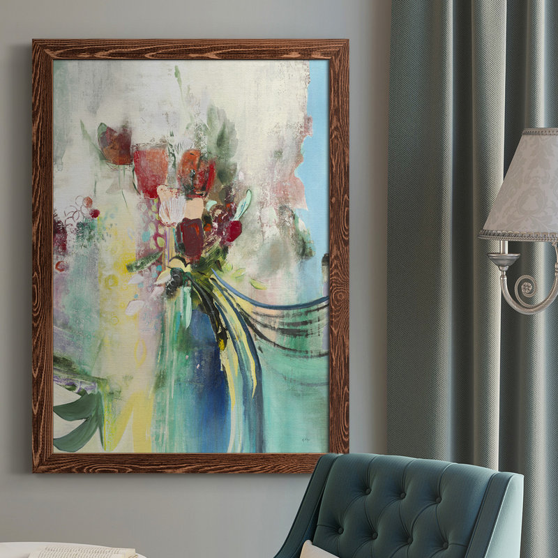Ambra Celebration I - Peinture sur toile à cadre unique, H 37,5 po x l 27,5 po x P 1 po, Érable