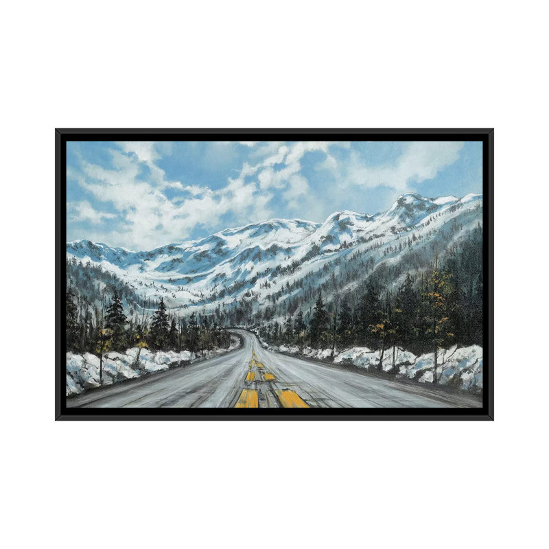 Mountain Drive by ColorByFeliks - Print on Canvas, 101.6 cm H x 66.04 cm W, Black Framed