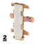 Guide inférieur pour porte de placard, systèmes de porte Cox, plastique (paquet de 2)