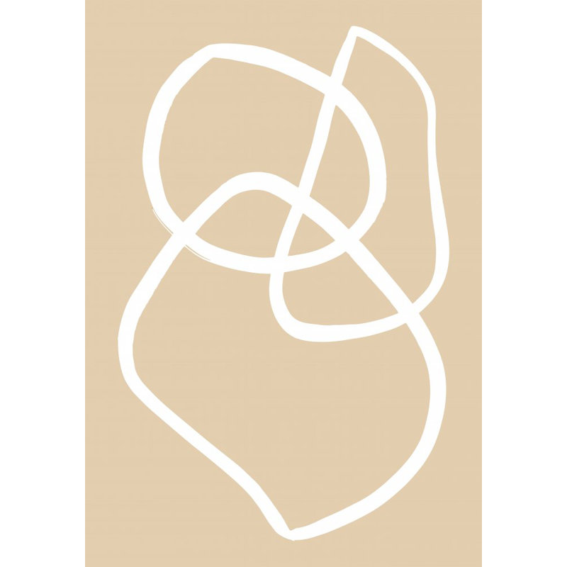 Lines 03 Canvas Print, Beige, 91.44 cm H x 60.96 cm W