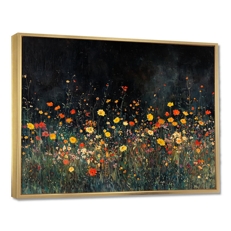 Colangelo - Floral Wall Art, H 30 po x l 40 po, Doré, Floater Framed