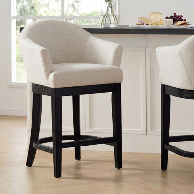 Hannah Upholstered Swivel Kitchen Counter Stool