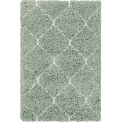 Geometric Shag Area Rug