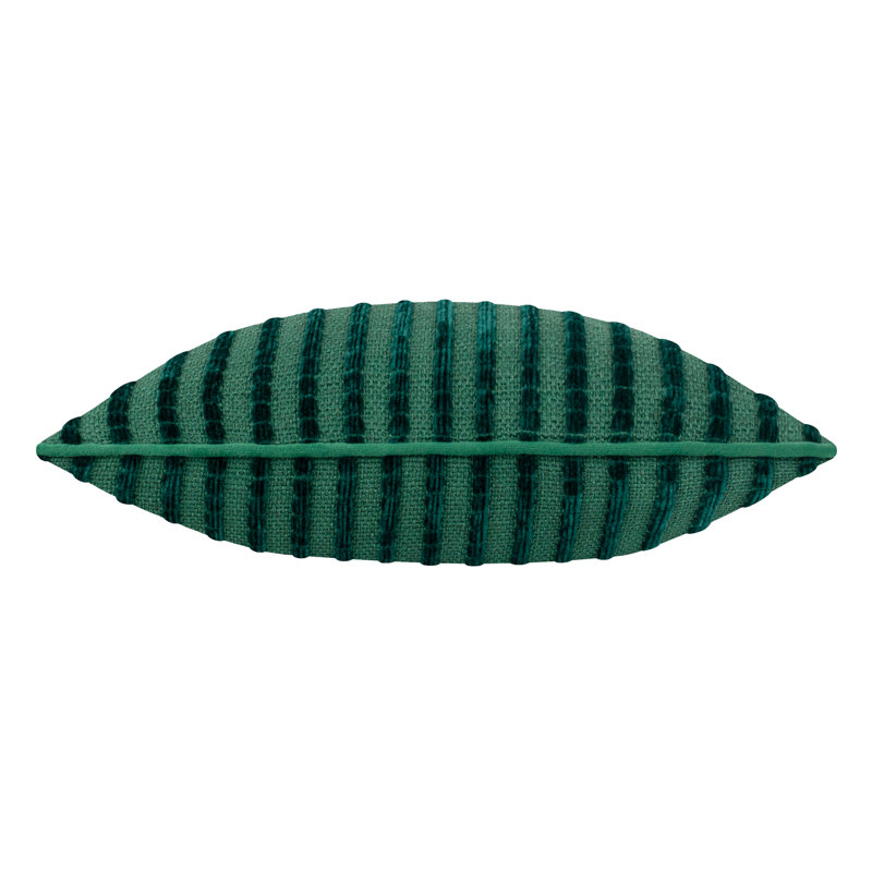 Giyla Striped Rectangular Lumbar Cushion Cover, Teal