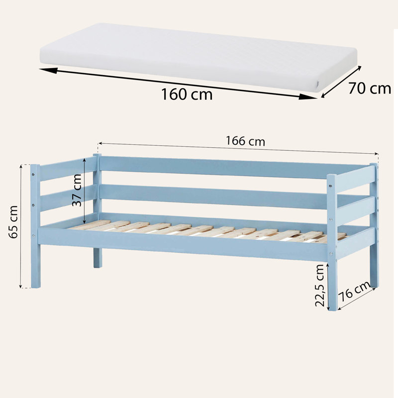 Hoppekids ECO Comfort junior bed 70x160 cm, Blue